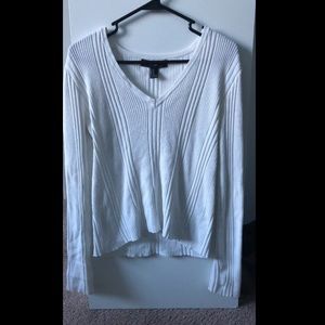 Women’s long-sleeve white sweater